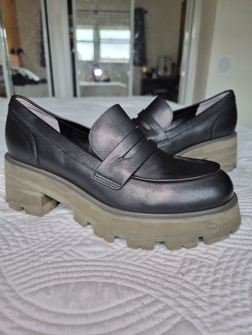 VGUC Marc Fisher LTD Latika Platform Loafer 6.5 Lug Sole